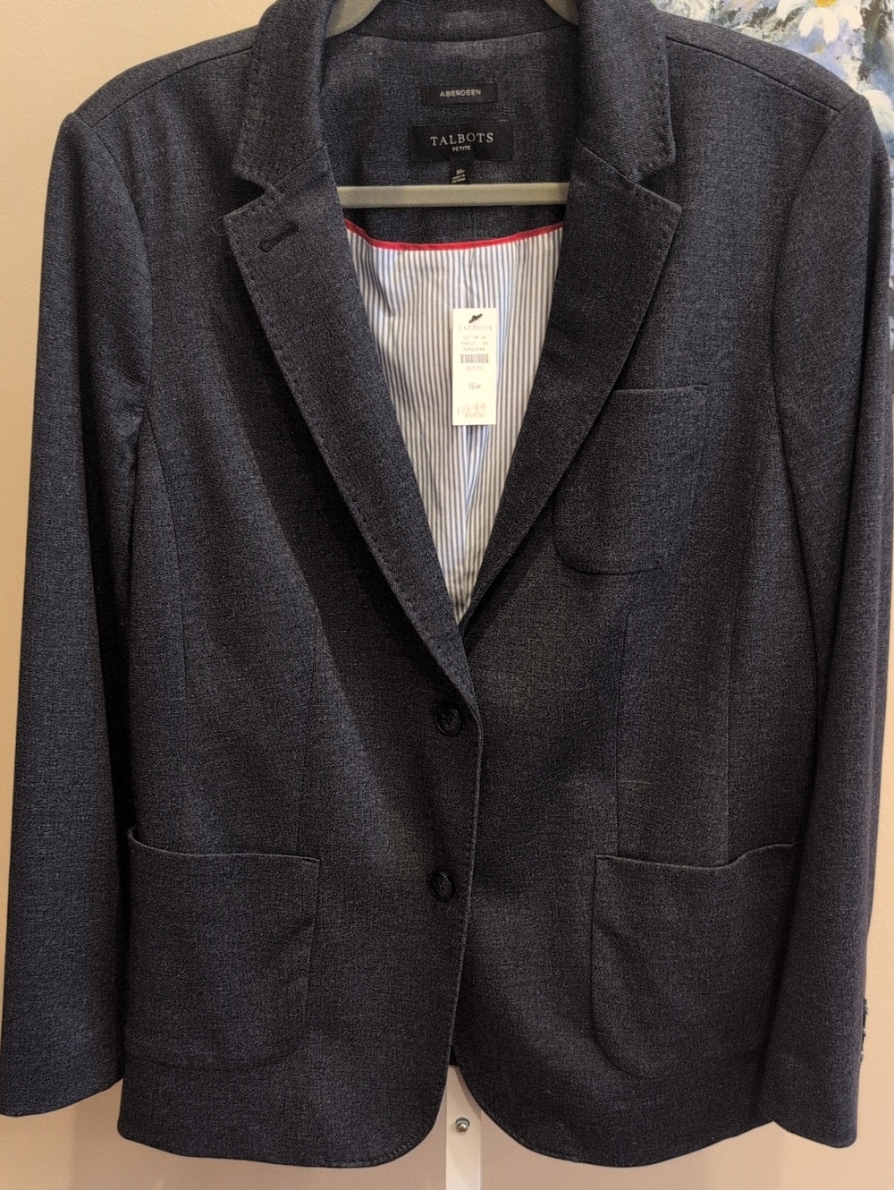 Talbots Dark Navy Textured Women's Blazer